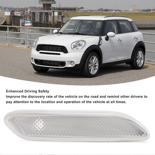 Sidemarkeringslys Hvit Forbedret Sikkerhet Robust Bilindikatorlampe for Countryman Paceman Venstre (63139802569)