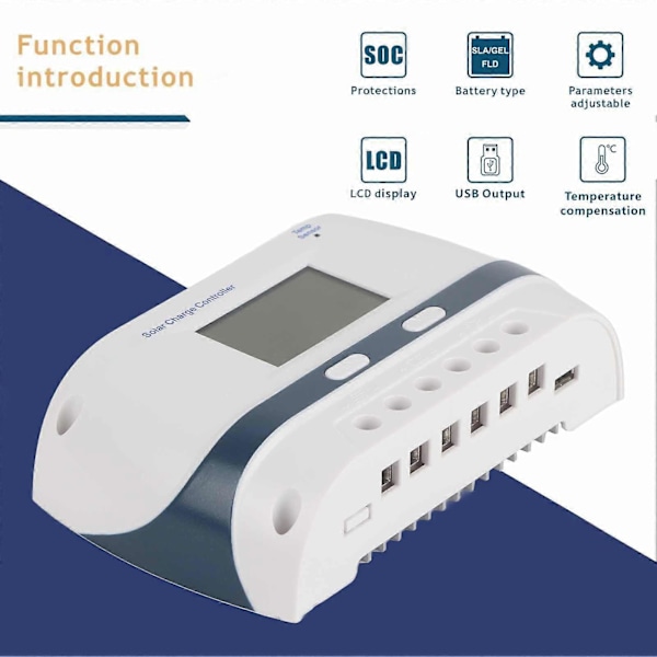 PWM Aurinkolataussäädin 50A 12V 24V 48V PWM Aurinkolataussäädin matkailuautoihin ja jahteihin