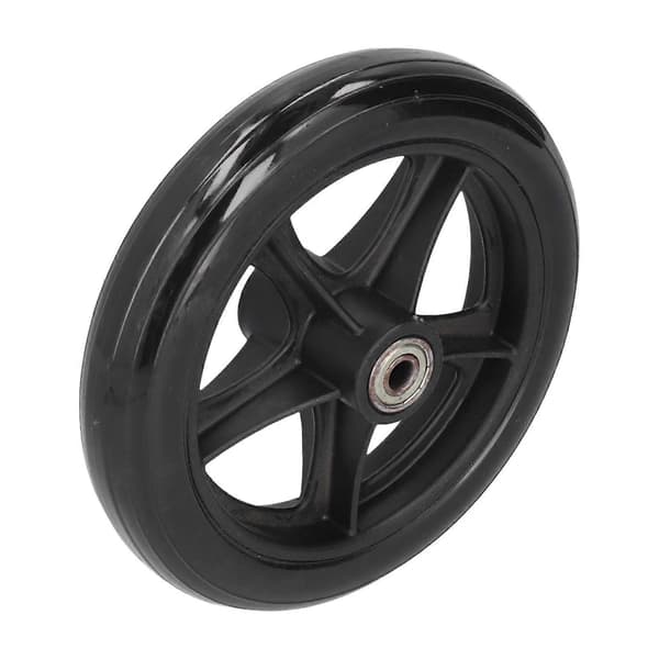 Udskiftningshjul til kørestol 16 cm PU Walker Caster Tilbehør med kugleleje sort