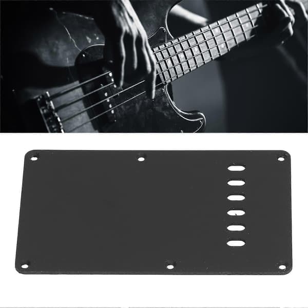 2 st Elgitarr Baksida Skyddsplatta 6 Hål Robust Utsökt Utseende Gitarrplektrumskydd Bakplatta Svart Black