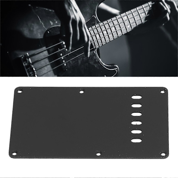 2 stk. Elektrisk Guitar Bagside Dækplade 6 Huller Robust Udsøgt Udseende Guitar Pickguard Bagplade Sort Black