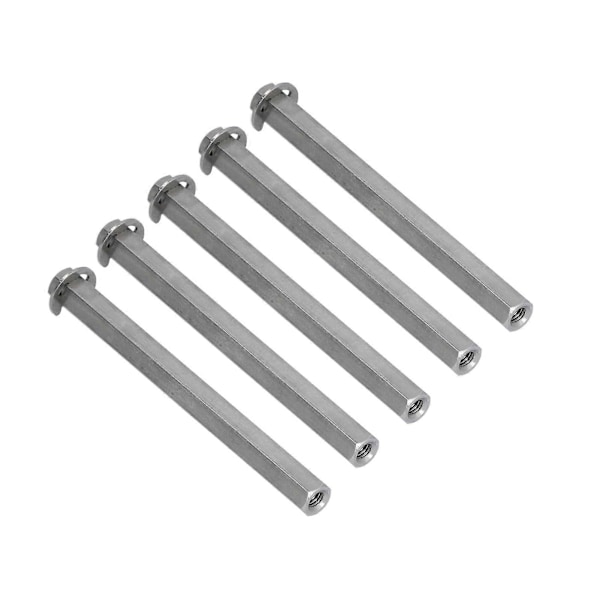 5 kpl Pitkä tankomutteri Kuusiokytkentä Sisäkierre Suora tanko Ruostumaton teräs Gobildalle Halkaisija 8mm4106?4008?0800