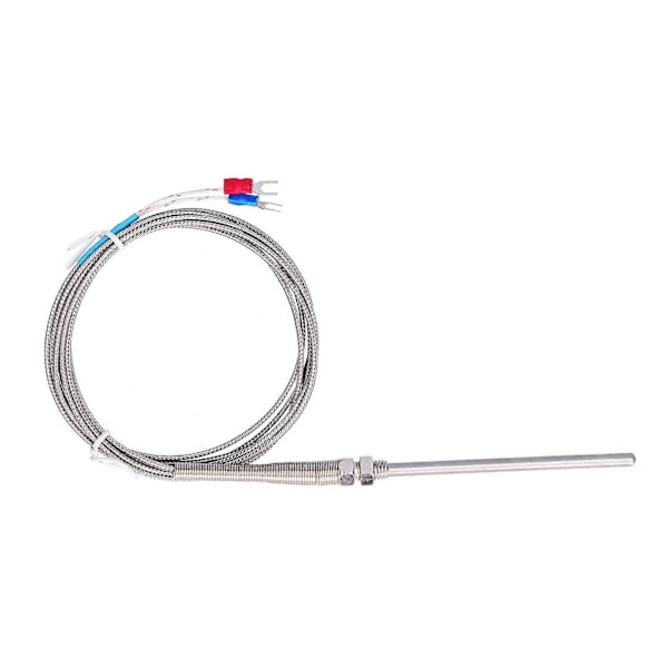 K Type Temp Termoelement Temperatur Sensor Termisk Probe Rustfritt Stål 0~600 WRNT?187 Vanlig Type 2 Meter