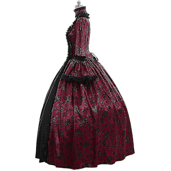 Snabb Leverans Noble Klänningar Damklänning Plus Size Medeltida Balklänningar Eleganta Kostymer För Kvinnor Viktoriansk Klänning 4 färger Red 4XL
