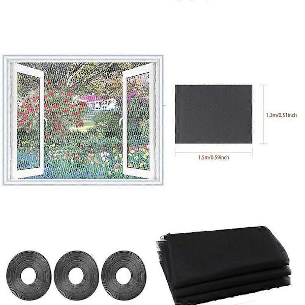 3 st DIY Osynligt Transparent Myggskyddsnät