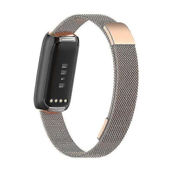 Udskiftningsrem Rustfrit Stål Magnetisk Milan Mode Armbånd Til Fitbit Luxe rose gold