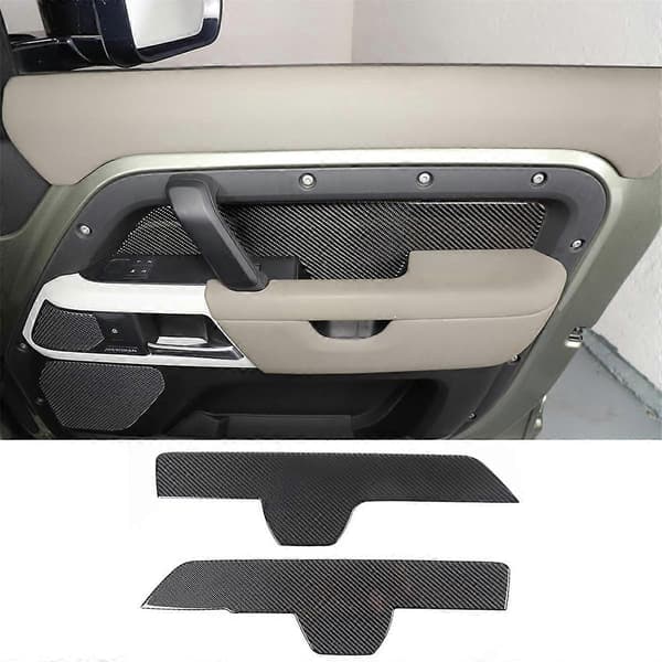 Kolfiber för 90 110 130 2020-2024 Främre Dörr Inre Armstöd Panel Skydd Trim Interiörtillbehör