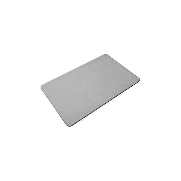 Badrumsmatta i kiselgur, halkfri duschmatta för badrum 60 x 39 x 0.9 cm (Grå)