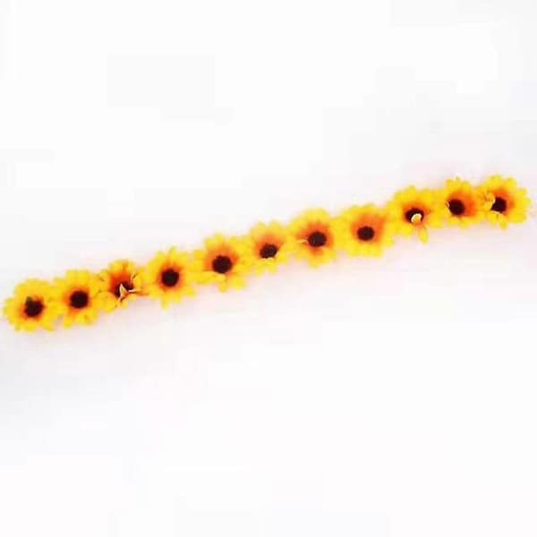 Solsikkekrone Hårkrans Tusenfryd Blomsterhodebånd Hippie