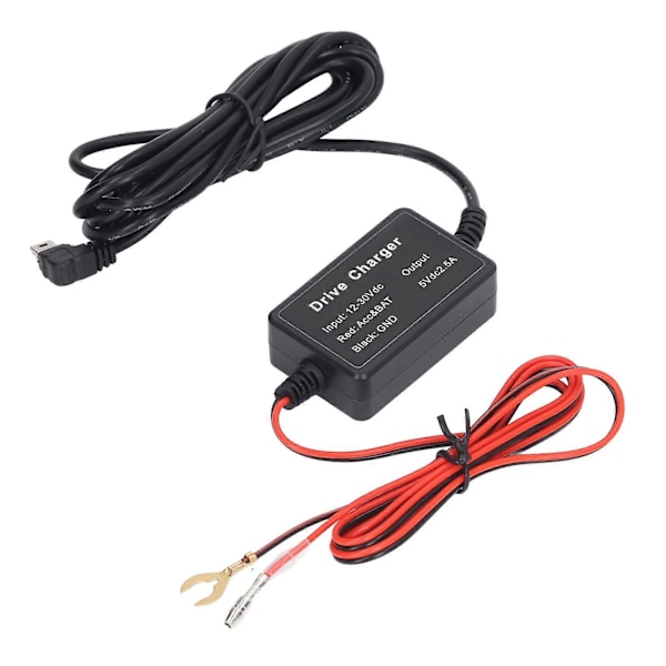 Dashcam Hardwire Kit 12V?30V till 5V 11.6V Lågspänningsskydd Överhettningssäker Dashcam Strömkabel Laddare Hardwiring Set