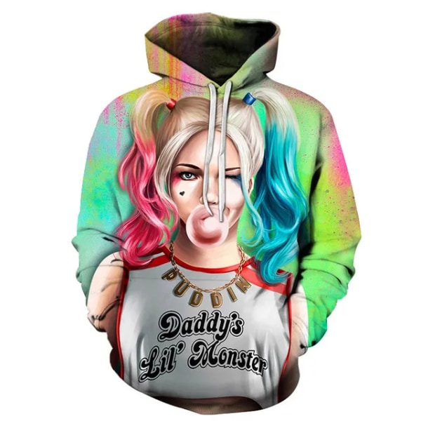 3D-tryckt mode för män och kvinnor, långärmad ytterkläder, streetwear, O-ringad tryckt hoodie style 5 XL