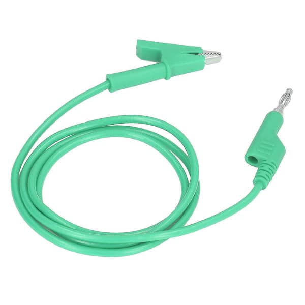 Krokodilklämma Testkablar Banankontakt Trådkabel Flexibel för Elektrisk Testning J.70035?1 4mm Grön