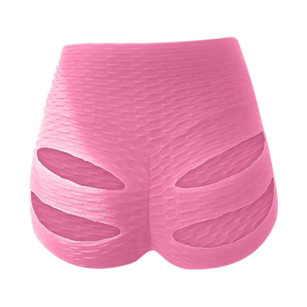 Tflycq Dam Byxor med Hög Midja, Hel Färg, Bandage, Svettiga Byxor, Yoga Shorts Pink XL