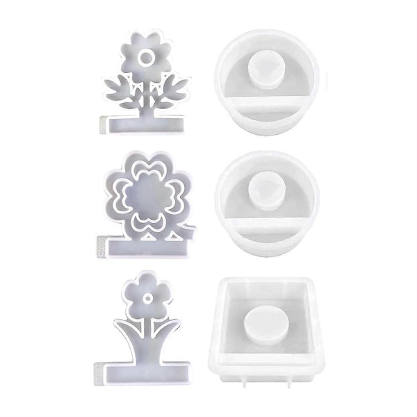 Silikoneform Lysestage, Silikoneforme Støbeforme, Forårsblomster Silikone Støbeform, Lysestage