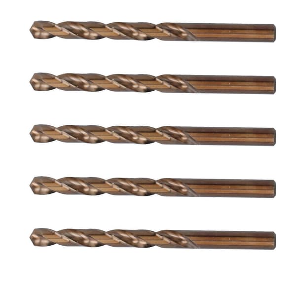 5 stk. spiralbor HSS parallel skaft boresæt til kobberjern 10,5 mm