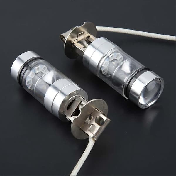 2x H3 6000K Blå 100W LED Strålkastarlampor Kit Dimljus Bil Körljus
