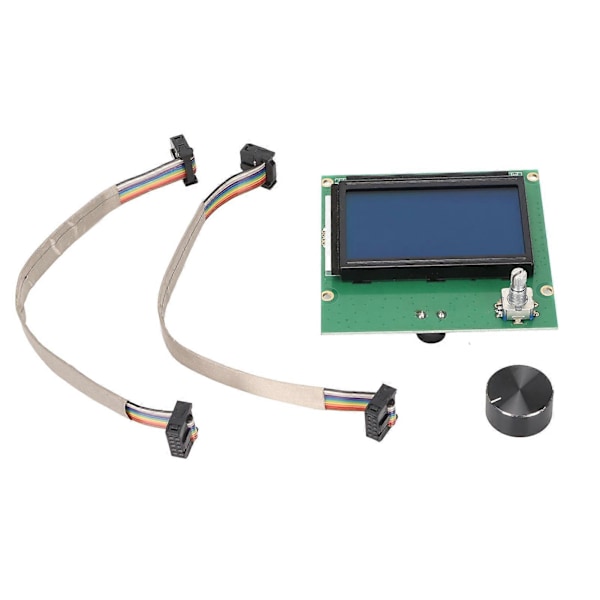 3D Printer Display Controller LCD-skærm Udskiftning med 2 kabler til CR10S til CR10 3D-printer