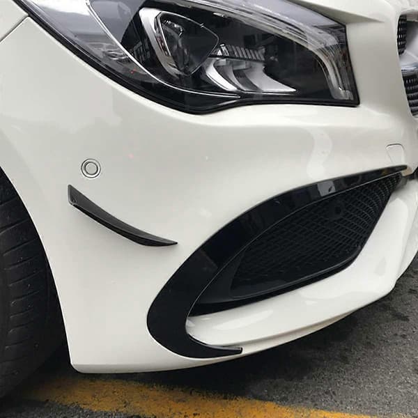 Kolfiber Främre Stötfångar Splitter Spoiler för - W117 CLA45 CLA200 CLA220 CLA250 CLA260