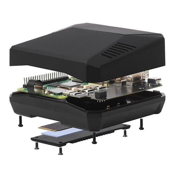 PI5-CASE--ONE Kabinet med Indbygget Aktiv Køler til Raspberry Pi5