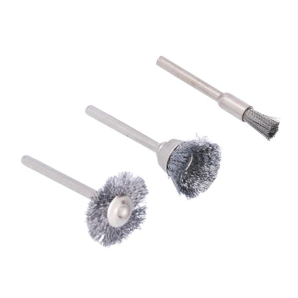 60 st Stålborstar Metall Slipstift Borstar Set Kit Tillbehör för Rotationsverktyg