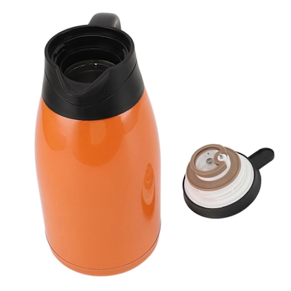 Bil Vannkoker 180W 1400ml Varmtvannsbereder Oransje Rustfritt Stål Lekkasjesikker 24V Vannkoker for Biltur Reise Arbeid