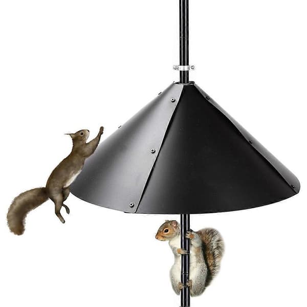 2 Pak 48 cm Foldbar Egernafskærmning til Fuglefoderstang, Egernbeskyttelse til Fuglefoderautomater
