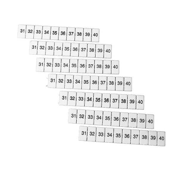 100 kpl riviliittimien merkintänauhat, lohkot, etiketit, merkintälaput, lämmönkestävä nylon ZB6 31?40