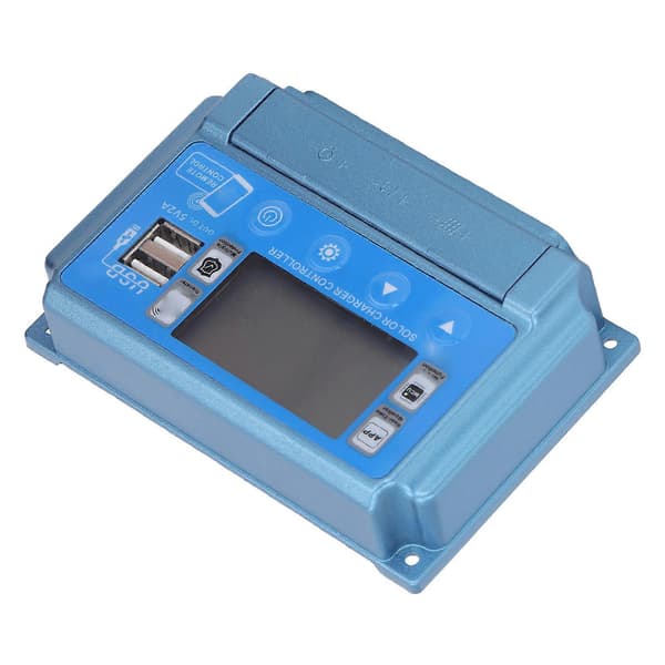 MPPT Solcelleladeregulator 12V 24V 36V 48V 60V Selvtilstrekning Dobbel USB Fotovoltaisk Panelregulator med Bluetooth 30A