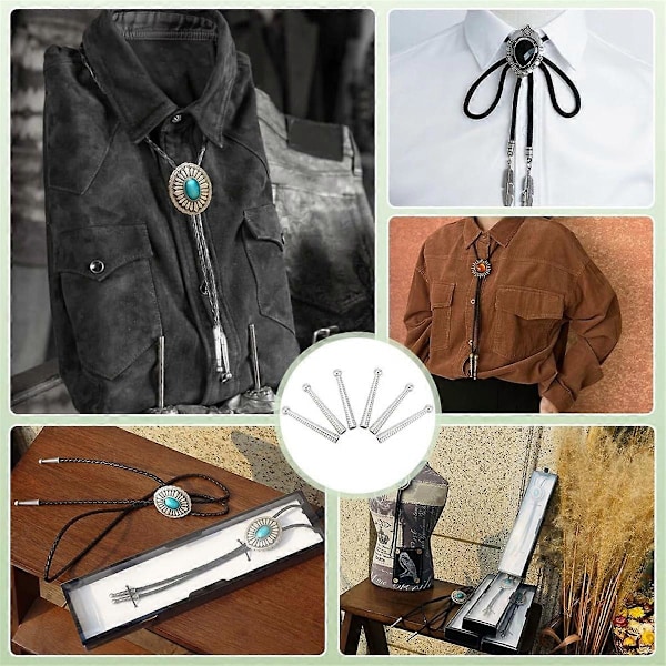 Bolo Tie-hoder, 5 cm lange snorendehetter Bolo Hattspenne Erstatning for DIY Håndverk Klesdekorasjon Designlaging A