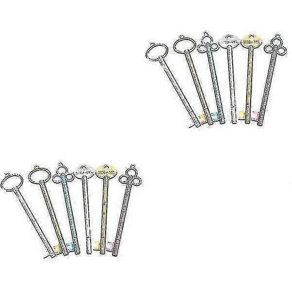 36 kpl Vintage Avaimen Muotoisia Geelikyniä 0,5 mm Hienokärjellä, Toimistotarvikkeet, Paperitavara, Lahjakynä Opiskelijoille 24pcs
