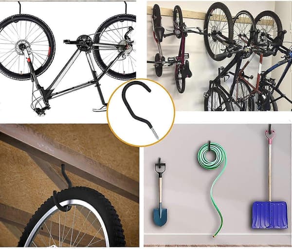 Förpackning med 10 cykelförvaringskrokar i rostfritt stål