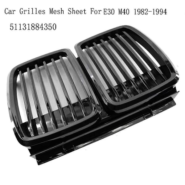 51131884350 Bilgrill Mesh Sheet Front Racing Grill Til E30 M40 1982-1994 Bright Black