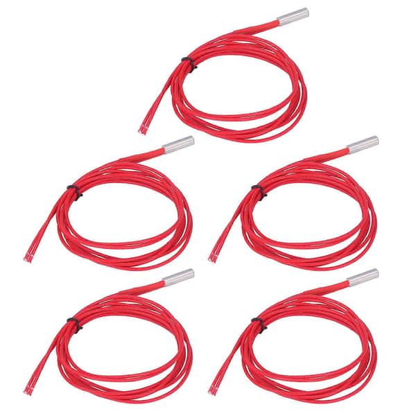 5 stk. 12V 40W Patronvarmer Rustfrit Stål Kobber Varmerør til 3D Printer 6x20mm