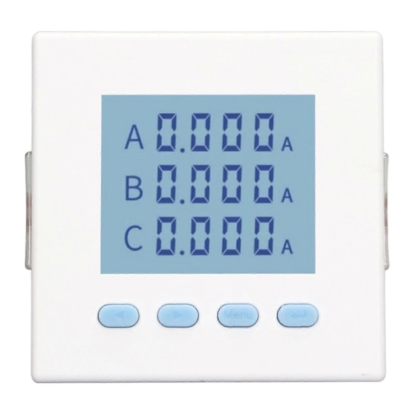 Digital 3-fas Energimätare Testare Elektricitet Strömförbrukningsmätare Intelligent LCD AC220V 5A Amperemeter