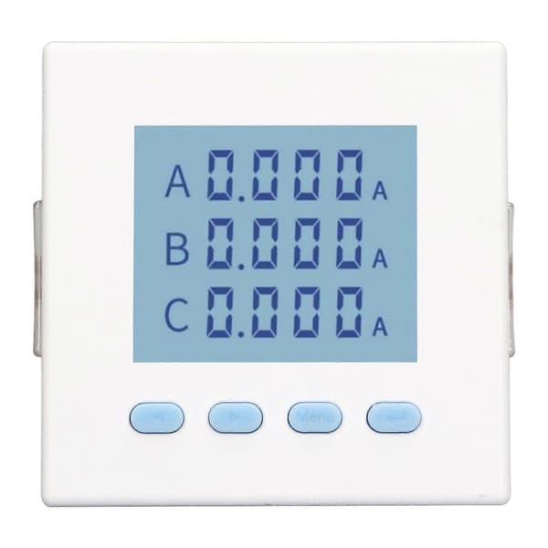 Digital 3-faset energimålertester Elektricitetsforbrugsovervågning Intelligent LCD AC220V 5A Amperemeter