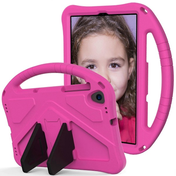 Tabletveske for Tab M10 FHD Plus TB-X606F 10.3 Tommers Nettbrett Anti-Fall Veske med Nettbrettstativ for Barn (Rose Rød)