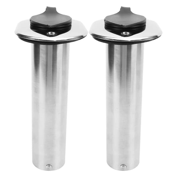 2 stk. Bådfiskestangholder 9 tommer 316 Rustfrit stål UV PVC-foring 90 Flange Planmontering til Yacht