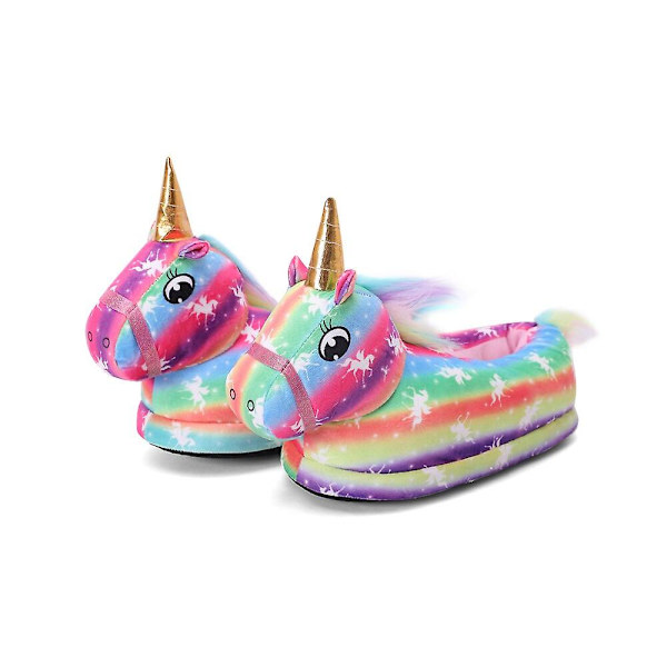 Unicorn Tofflor Barn Söta Tofflor Varma Inomhus för Vintern style 4 S Length 22cm