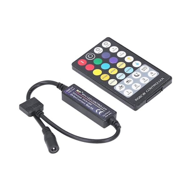 LED Controller Trådløs RF 5 i 1 Mini Fuld Touch LED Lysbjælke 28 Taster RGB CCT Controller