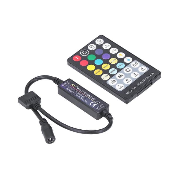LED Kontroller Trådløs RF 5 i 1 Mini Full Touch LED Lyslist 28 Taster RGB CCT Kontroller