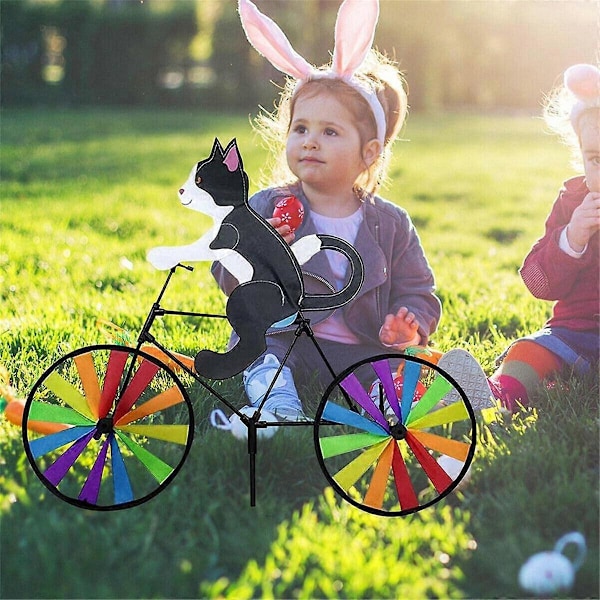 Pyörä Tuuliviiri Pyörä Puutarha Tuuliviiri Koristeet Söpö Eläinveistos Polkupyörä Tuulimylly Nurmikolle C