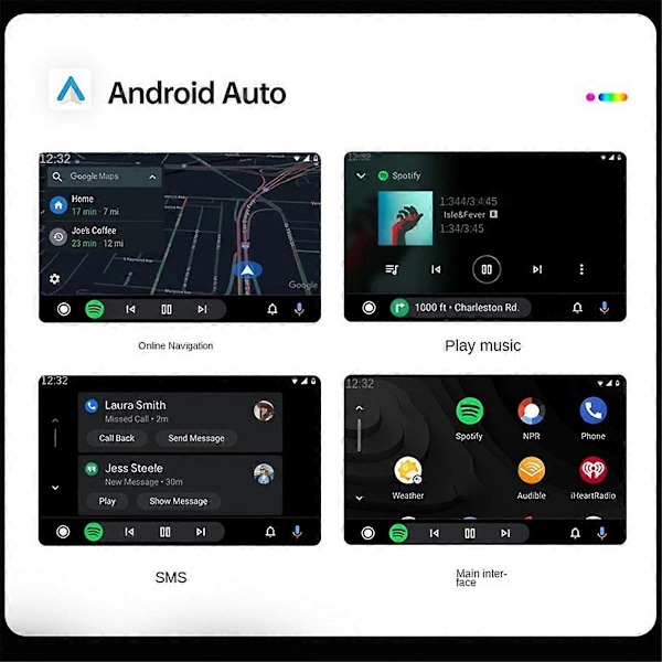 2-in-1 langaton Carplay-sovitin RGB-valaistuksella, muuntaa saumattomasti langallisen Android Auton langattomaksi