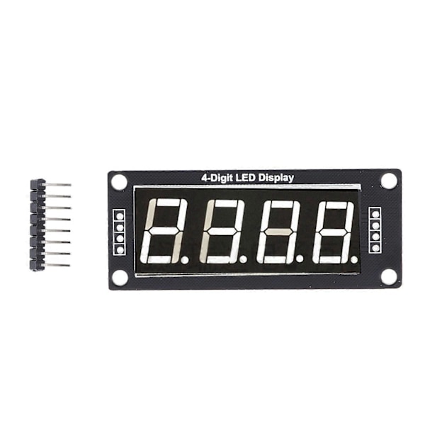 4 stk. LED Segment Digital Display Modul 4 Bits 7 Segmenter PCB Klokkemodul 0.56 Tommer MRA172C Hvit