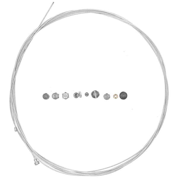 2 Meter Stålbremsekabel med 9 stk. Reparationsnipler Tilbehørssæt Universal til Motorcykler