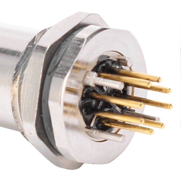 Jack Socket Panel Bakmontert PCB X Type Loddetråd Kontakt 8pin Vanntett IP67 M12?F1?S8X
