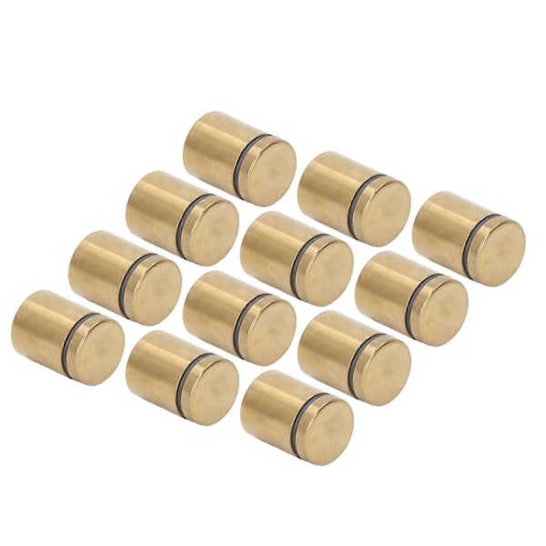 12 stk. Avstandsskruer Rustfritt Stål Veggfeste Reklameholder Spiker Festepinne 25x30mm