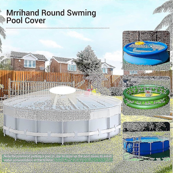 Pool Cover, Vindtæt Rund Oppustelig Swimmingpool Cover, Støvtæt Vandtæt Swimmingpool Cover Til Familiepools Spabade Hot Tubs Oppustelige Pools 6FT