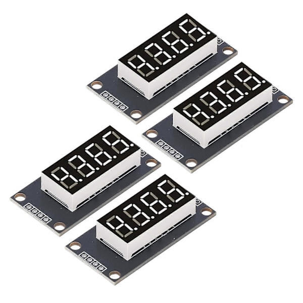 4 Set Digital Tube Display Module LED 4 Siffror 7 Segment 0.36in TM1637 Drivkrets Vit MRA110A