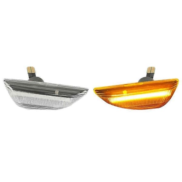 2 stk. Bil LED Blinklys Side Markør Blinklys til Opel Mokka X til 13-19 Transparent