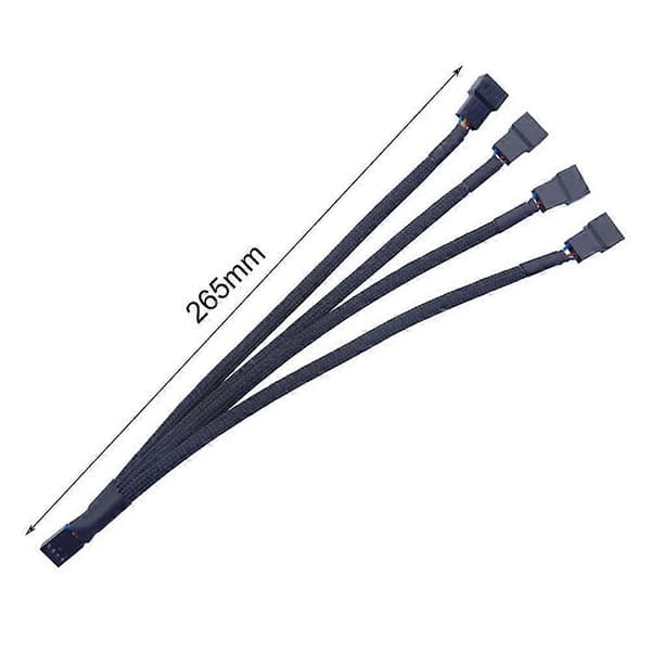 4-Pin Computer Køleblæser Adapterkabel 4-i-1 Computer CPU Blæser Adapterkabel Computer Køler Patch Cord Køleblæser Tilbehør